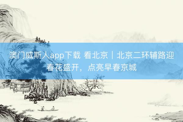 澳门威斯人app下载 看北京｜北京二环辅路迎春花盛开，点亮早春京城